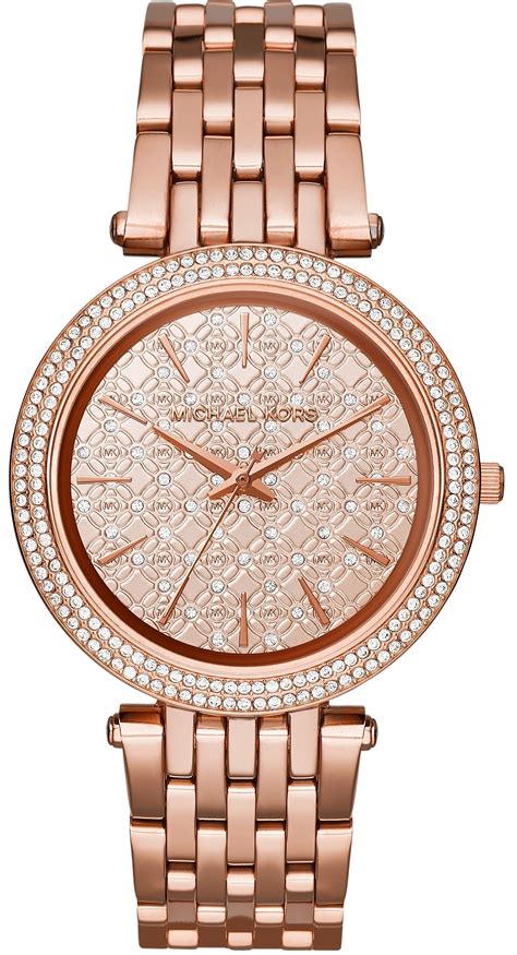 michael kors rose gold diamond face smartwatch womens|rose gold mk watch.